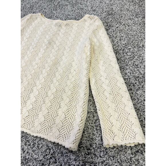 VINTAGE St. John Collection Cream Knit Sweater, Women’s Sz 4, Made in USA Classy - Picture 5 of 11
